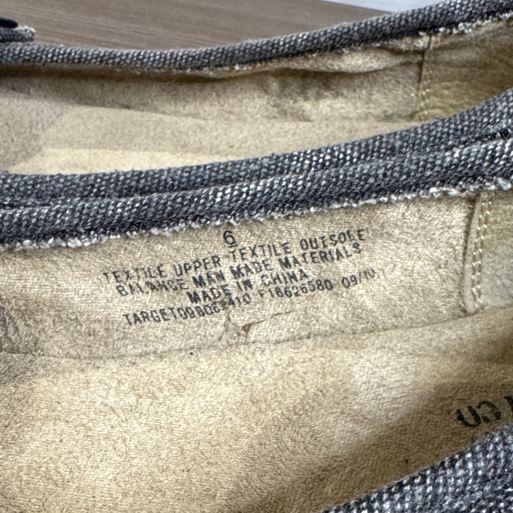 Massimo Gray Denim Flats with Black Sole - Picture 6 of 9